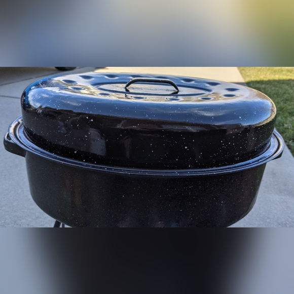 Source Unknown Kitchen Vintage Xl Roasting Pan Circa 96s 16x12